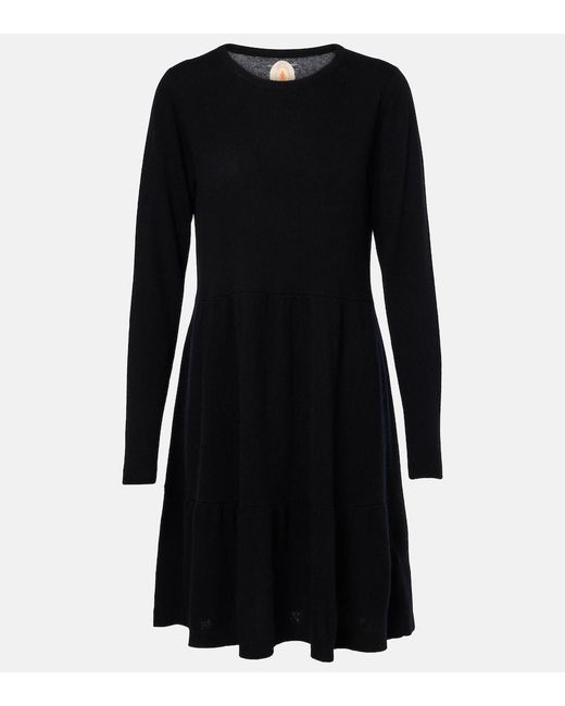 Jardin Des Orangers Black Allude Wool And Cashmere Minidress