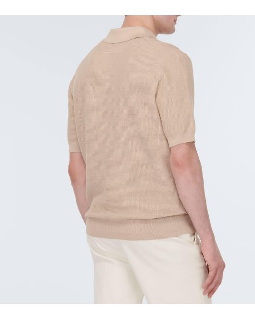 Zegna Natural Cotton Polo Shirt for men