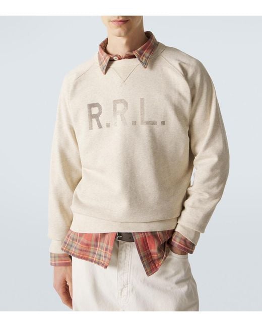 RRL Natural Logo Cotton-Blend Sweatshirt for men
