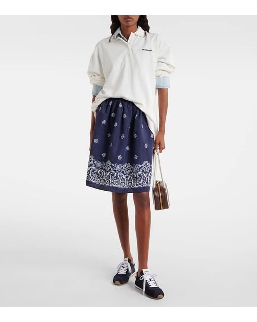 Miu Miu White Polopullover Aus Baumwolle