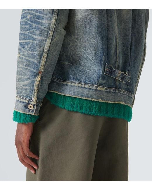 Sacai Blue X Mark Gonzales Denim Jacket for men
