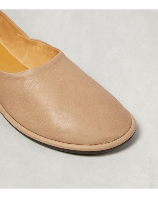 The Row Natural Canal Leather Flats