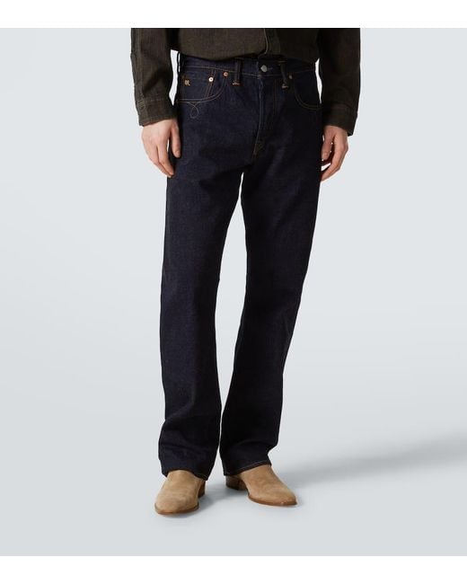 Jeans Bootcut A Vita Media di RRL in Blue da Uomo