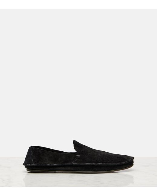 The Row Black Loafers Tyler Aus Veloursleder