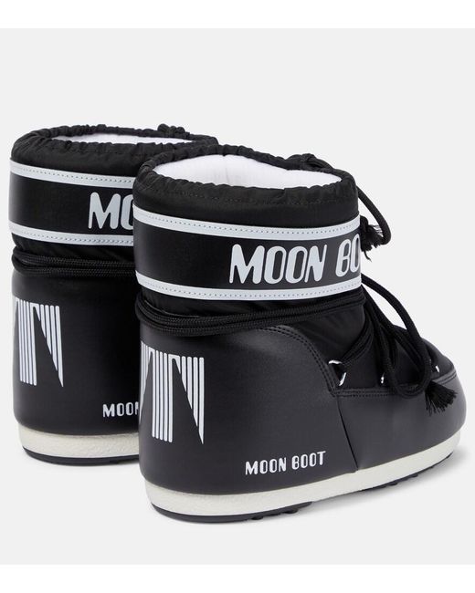 Moon Boot Black Icon Low 2 Lace-Up Nylon Snow Boots
