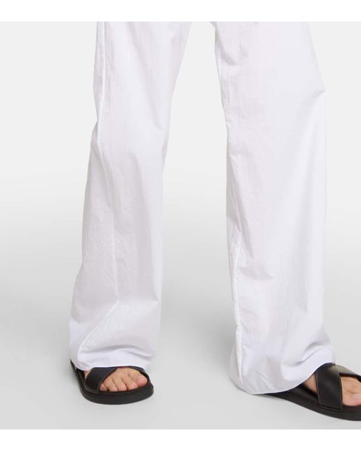 Pantaloni a gamba larga Jugi in cotone di The Row in White