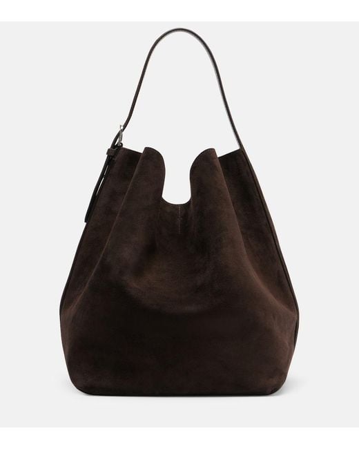 Totême Black Belted Large Suede Tote Bag