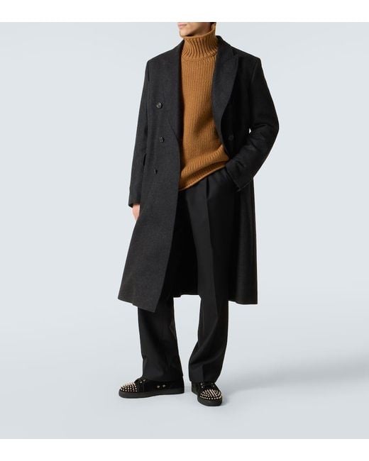 Christian Louboutin Black Louis Junior Spikes Suede Sneakers for men