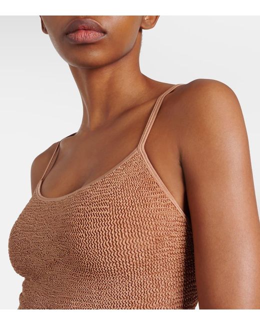 Hunza G Brown Badeanzug Pamela