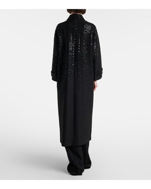 Dorothee Schumacher Black Sparkling Emotions Sequined Coat