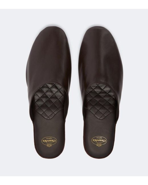 Church's Brown Arran Leather Slippers for men