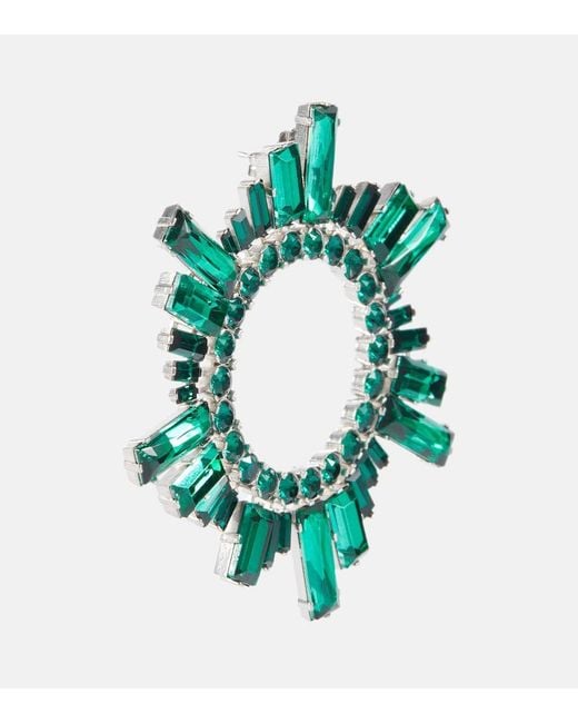 AMINA MUADDI Blue Begum Crystal-Embellished Earrings