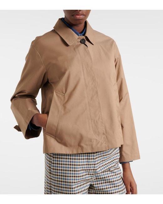 Max Mara Brown Bambola Cotton-Blend Twill Jacket