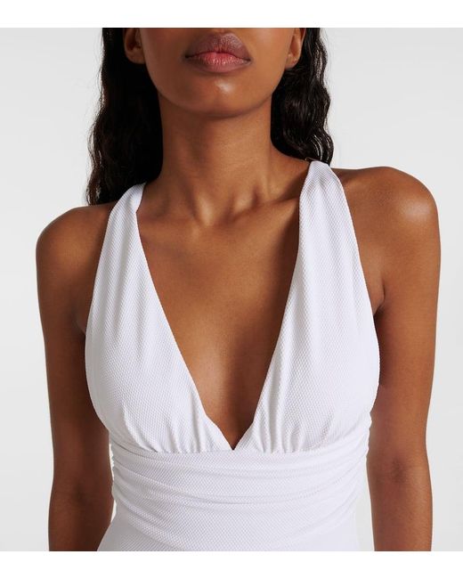 Melissa Odabash White Panarea Swimsuit