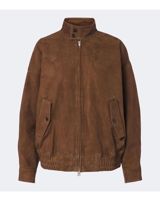 Agolde Brown Blair Suede Blouson Jacket