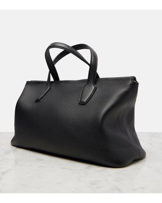 The Row Black Marcel Leather Tote Bag