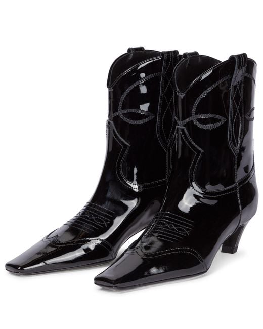 Patent leather western boots best sale