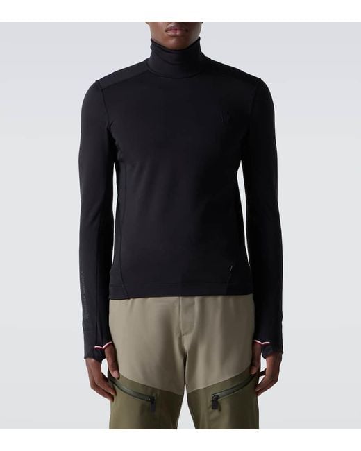 Moncler Black High Performance Jersey Ski Top for men