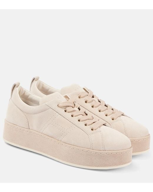 Hogan Natural H681 Suede Platform Sneakers