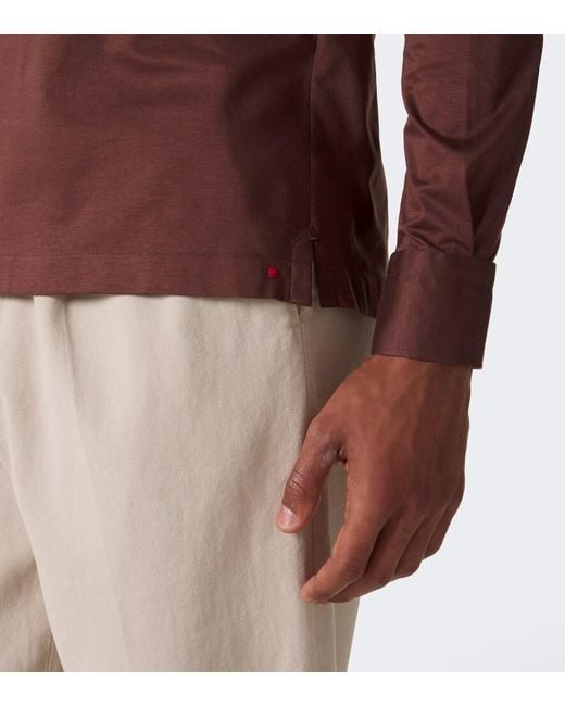 Kiton Red Cotton Polo Shirt for men