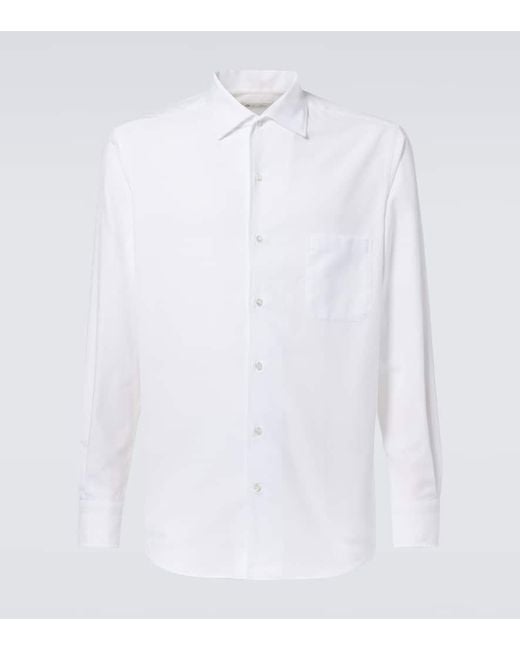 Camisa Oxford Andre De Algodon Loro Piana de hombre de color White