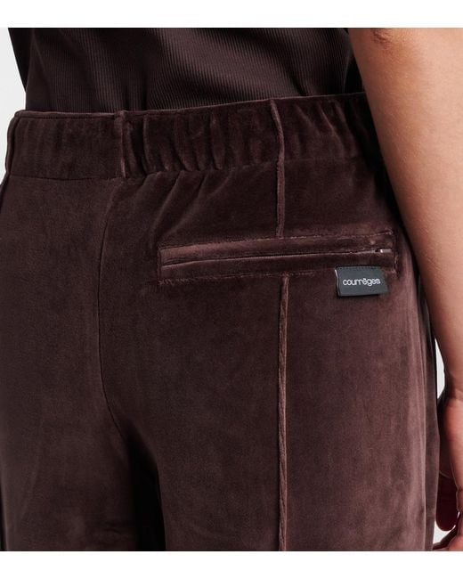 Courreges Multicolor Cotton-Blend Velvet Sweatpants