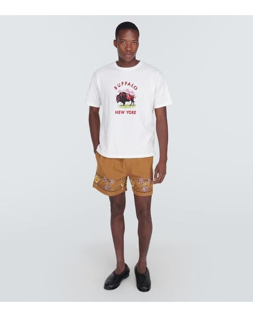 Camiseta De Jersey De Algodon Estampado Bode de hombre de color White