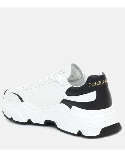 Dolce & Gabbana White Daymaster Leather Sneakers