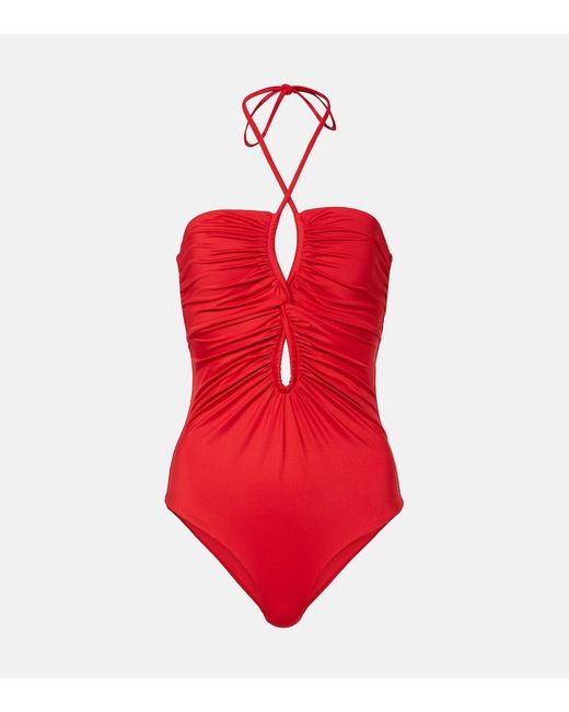 Johanna Ortiz Coral Reef Gathered Swimsuit