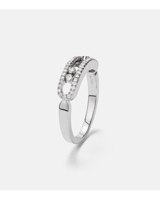 Messika White Baby Move 18Kt Ring With Diamonds
