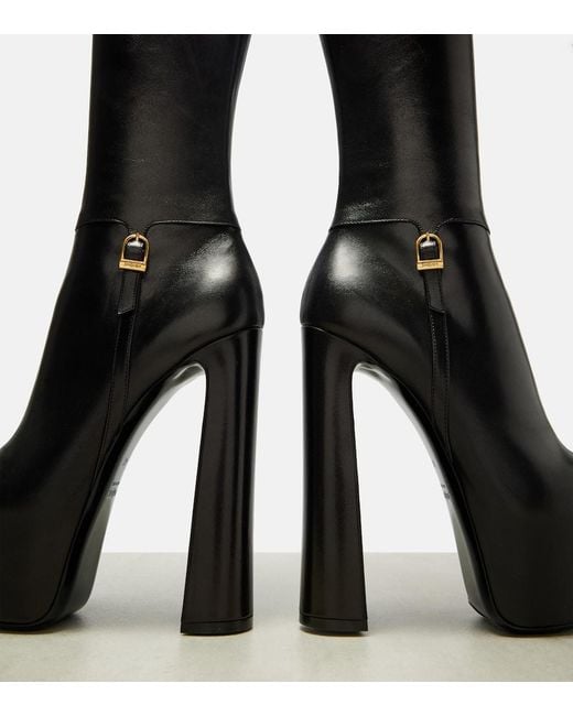 Botas Altas Con Plataforma Saint Laurent de color Black