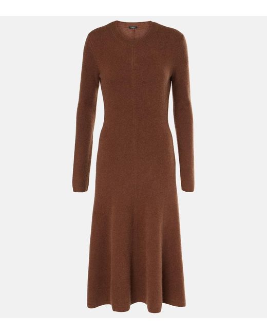Vestido Midi De Mezcla De Cachemir Joseph de color Brown