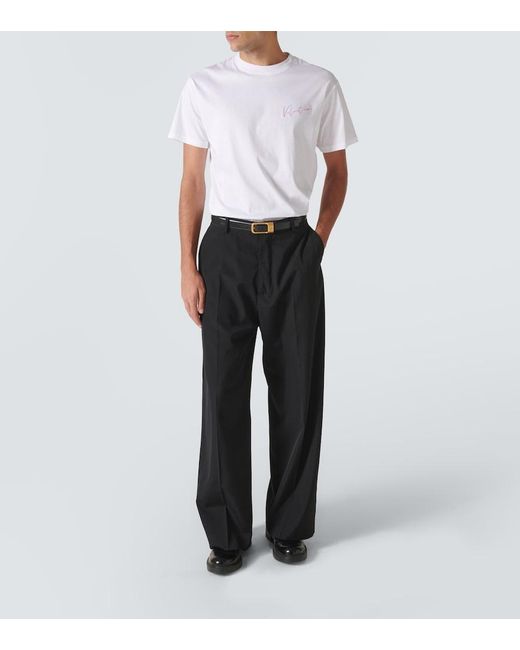 Valentino White Logo Cotton Jersey T-Shirt for men