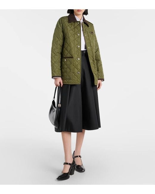 Prada Green Light Re-Nylon Quilted Jacket
