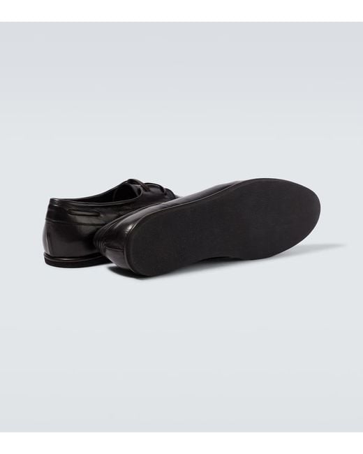 Auralee Segelschuhe Aus Leder in Black für Herren