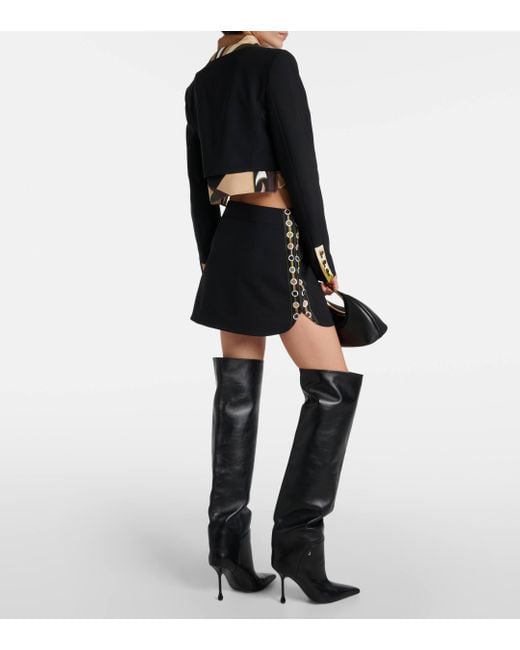 Emilio Pucci Black Silk Miniskirt