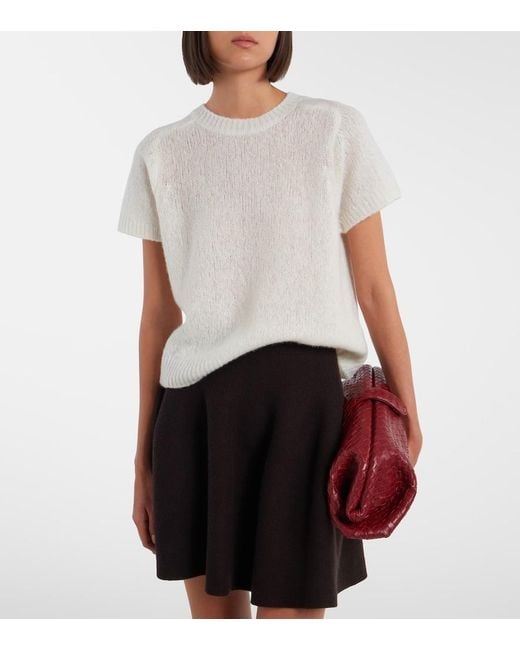 Lisa Yang White Siona Cashmere And Silk Sweater