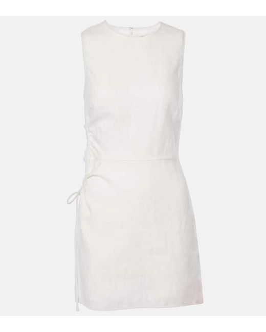 Sir White D'Orsay Linen Minidress