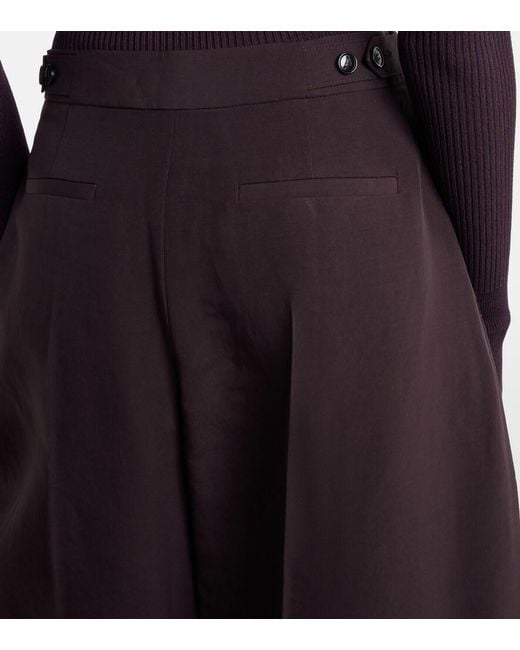 Alaïa Blue Poplin Barrel-Leg Pants