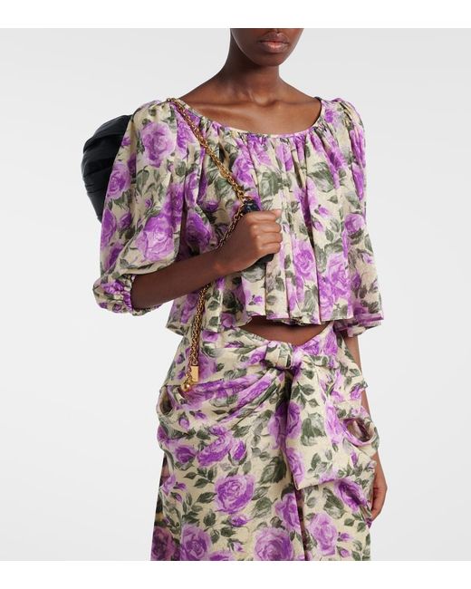 Chloé Pink Printed Silk Top