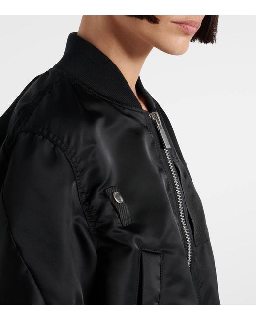 Sacai Black Blouson Aus Twill