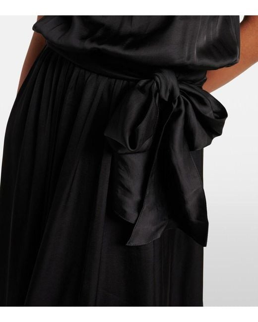 Poupette Black Nina Satin Gown
