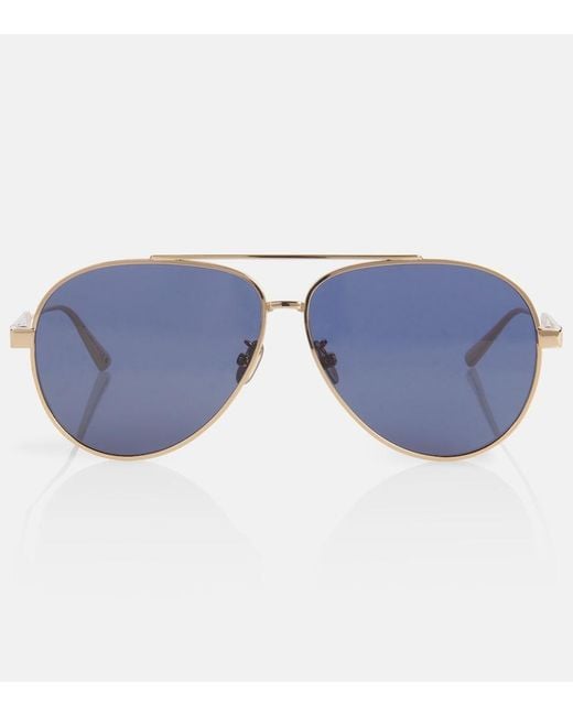 Dior Blue Diorcannage A1U Aviator Sunglasses