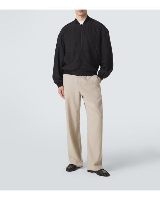 The Row Black Orianel Silk Jacket for men