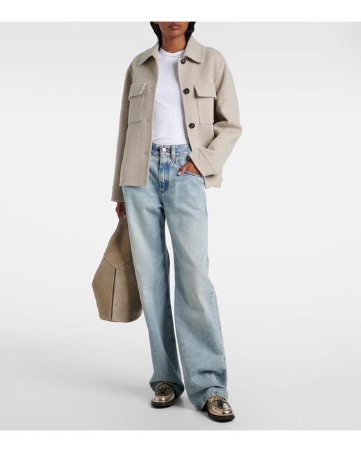Brunello Cucinelli White Cotton-Blend Top