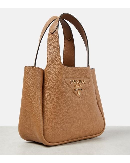 Prada Brown Mini Leather Tote Bag