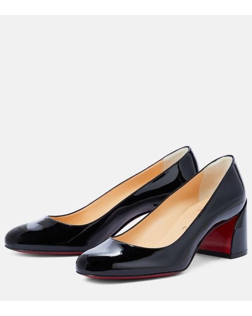 Christian Louboutin Blue Miss Sab 55 Patent Leather Pumps