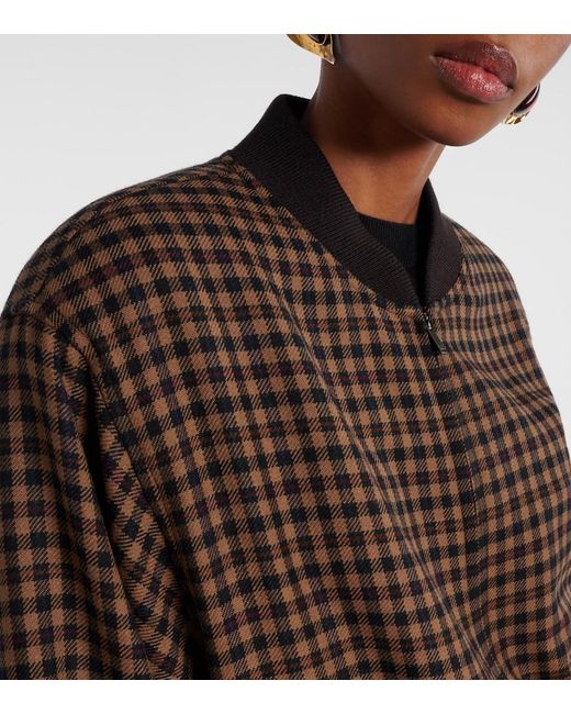Saint Laurent Brown Wool Teddy Bomber Jacket