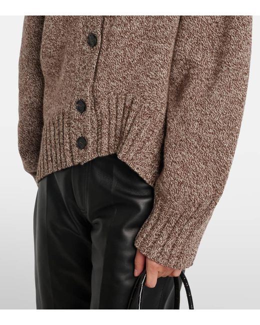 The Attico Brown Wool And Cashmere Cardigan