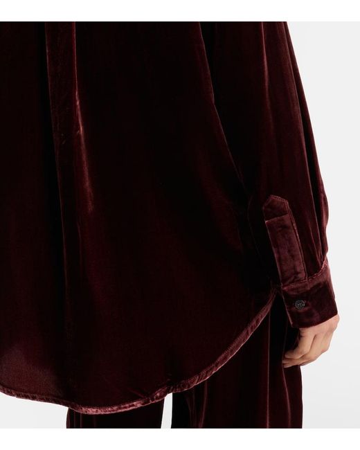 Asceno Black London Velvet Shirt